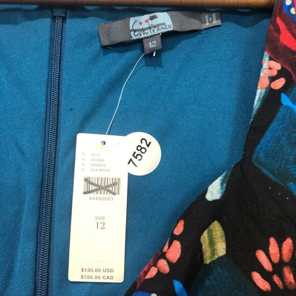 NWT Anthropologie X Eva Franco Tropical Sweetheart Blouse Multicolor Size M - Picture 9 of 9